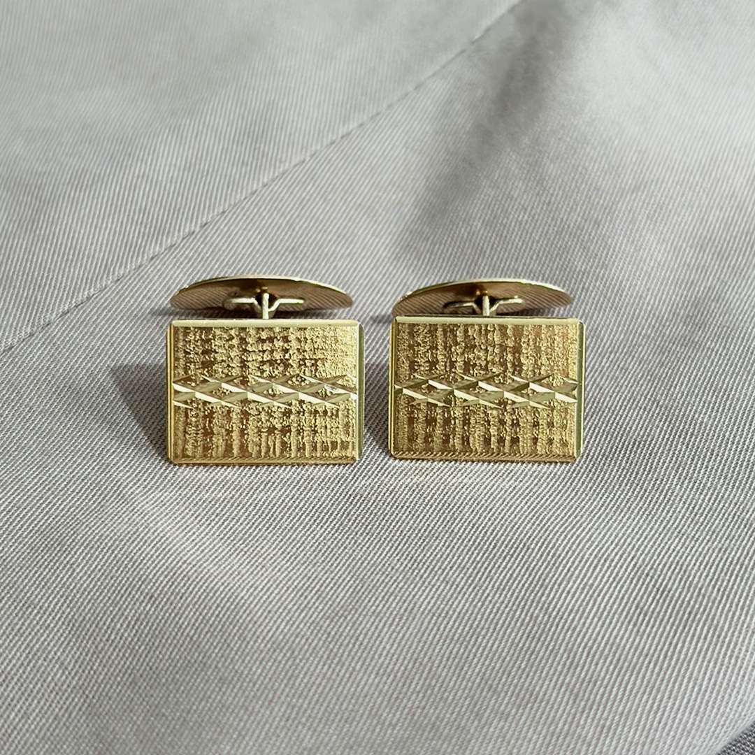 Manschettenknöpfe aus Gold, Herrenschmuck, Produktbild von Juwelier Brandstetter Wien