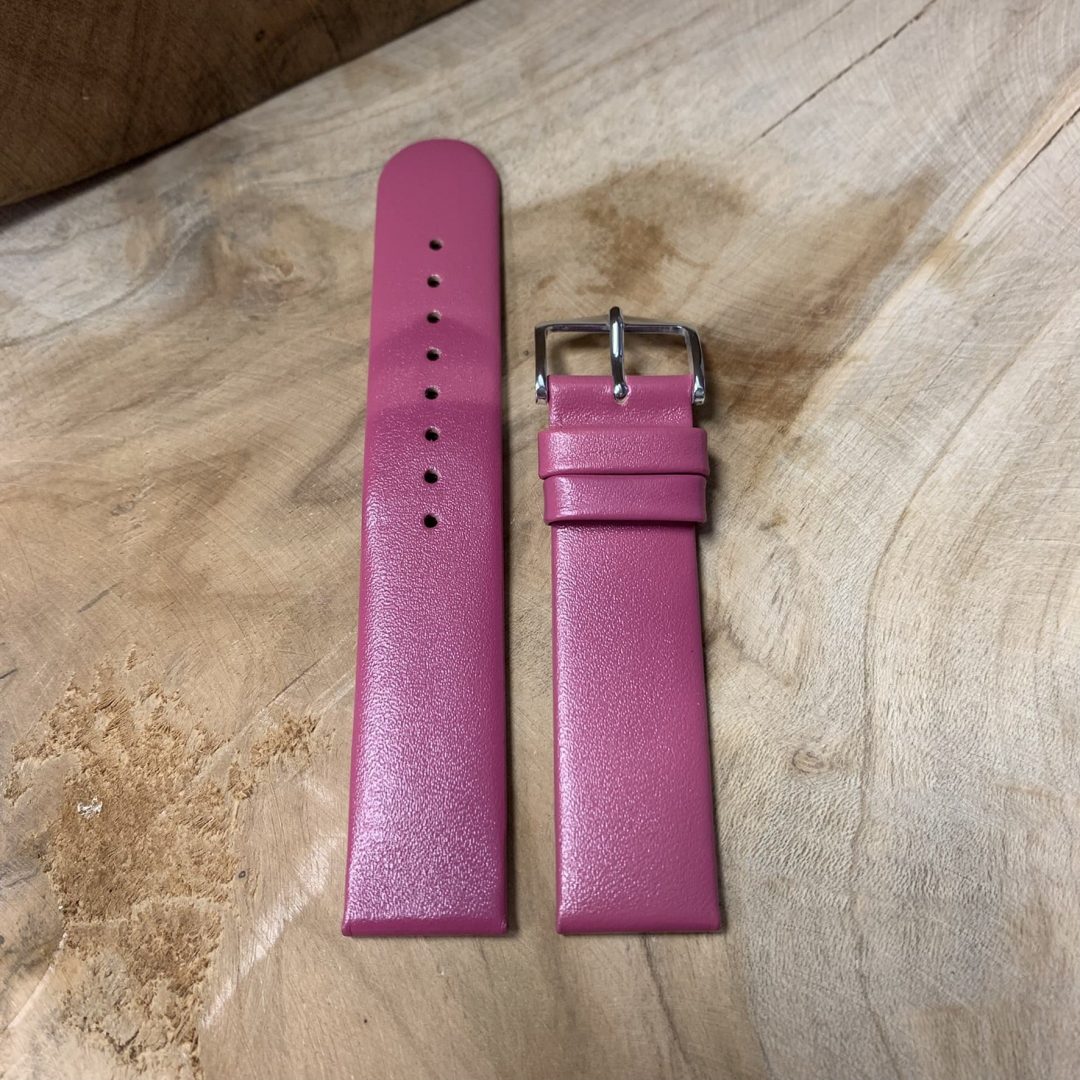 Leder Uhrenarmband der Marke Hirsch - Scandic M mit einer Ansatzbreite von 18mm, Farbe rosa Juwelier Brandstetter Wien