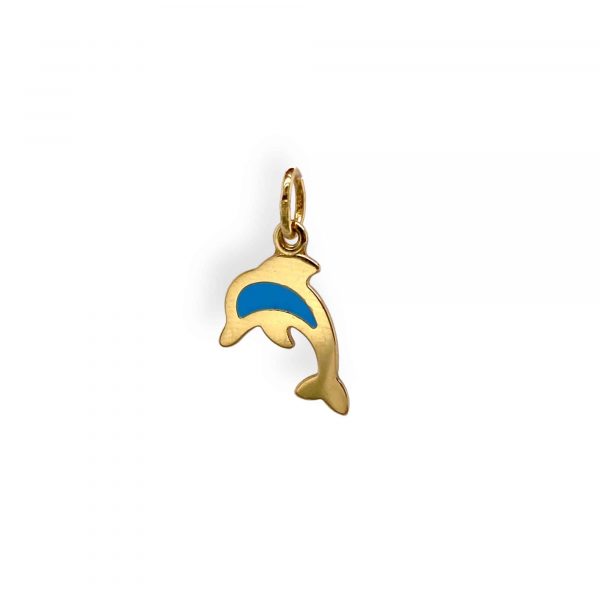 Delfin Anhänger 585 Gelbgold