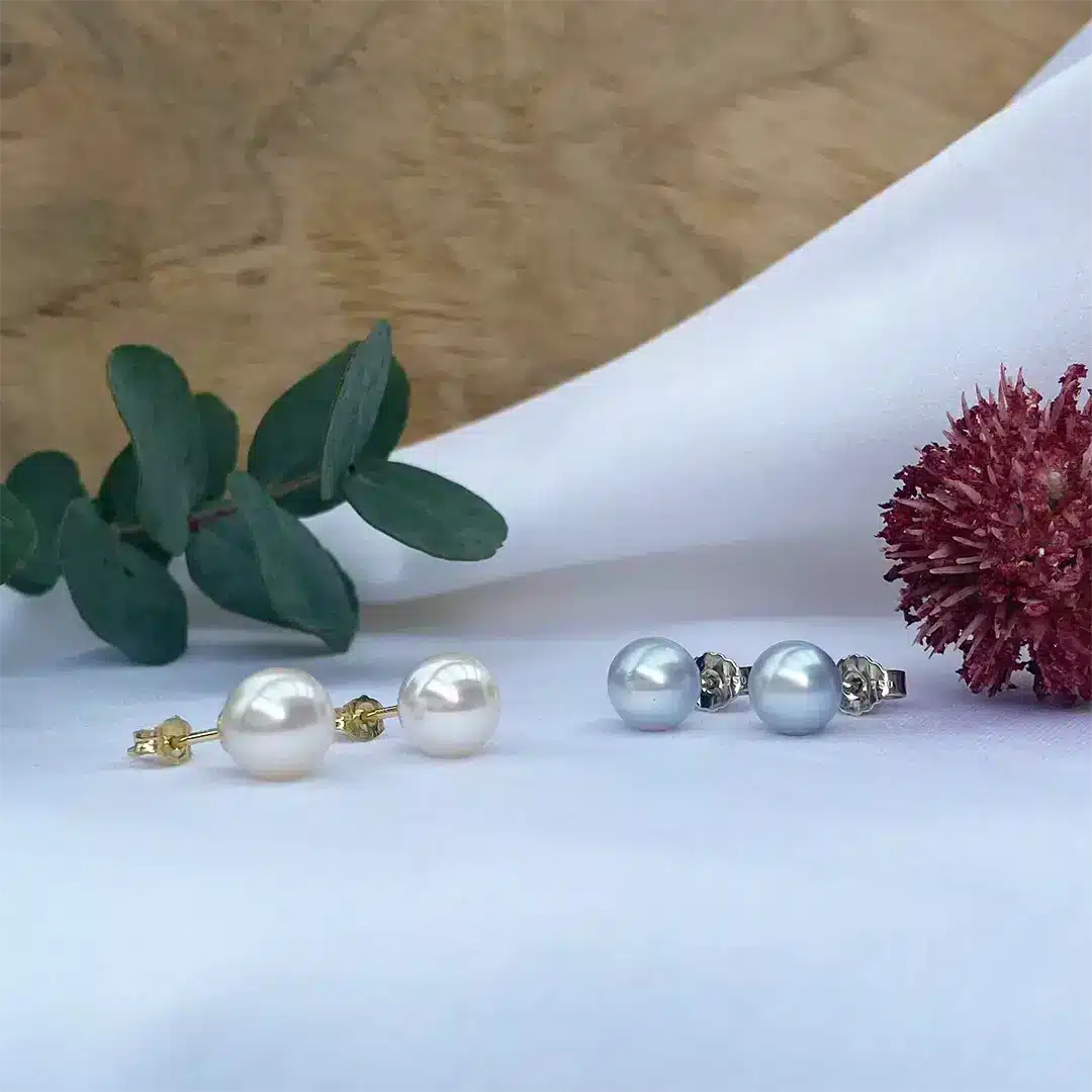 Perlenohrstecker Perlenschmuck von Juwelier Brandstetter Wien