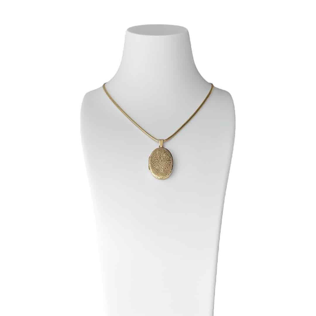 Gold Medaillon mit Halskette kaufen in Wien bei Juwelier Brandstetter Artikel 9839