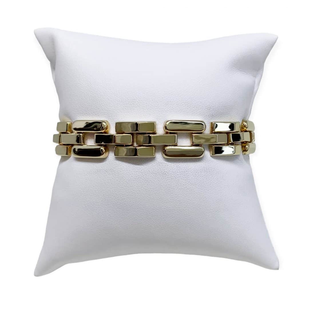 breites, elegantes Goldarmband für Damen 585 Gelbgold, Goldarmband Produktfoto, Schmuck von Juwelier Brandstetter Wien