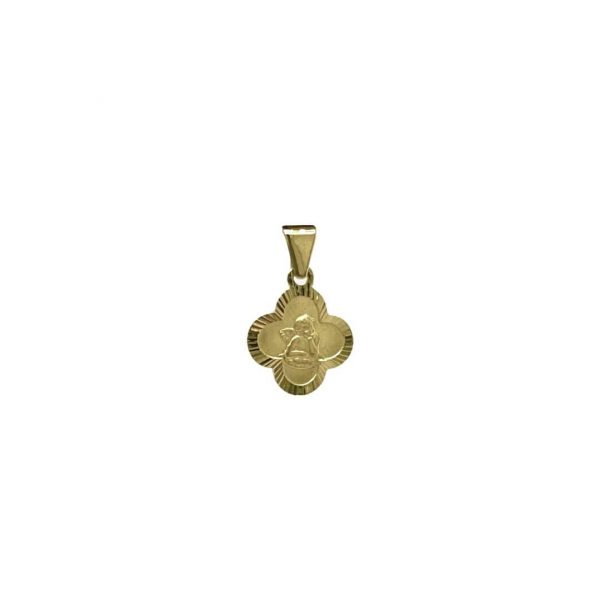 Produktfoto Schutzengel Anhänger 585 Gelbgold, Taufgeschenk, Glaubenssymbol, Schutzengel in Form eines Kreuzes, Taufkette mit Schutzengel