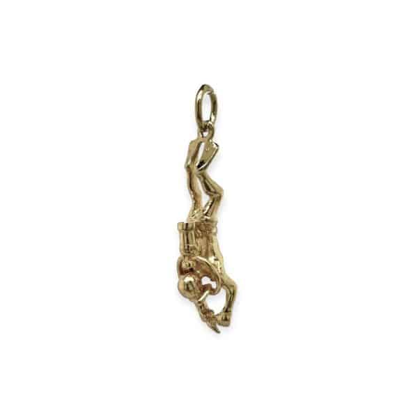 Taucher Goldanhänger 585 Gelbgold AX-109