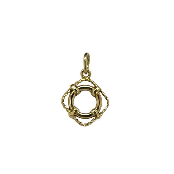 Rettungsring Anhänger 585 Gelbgold