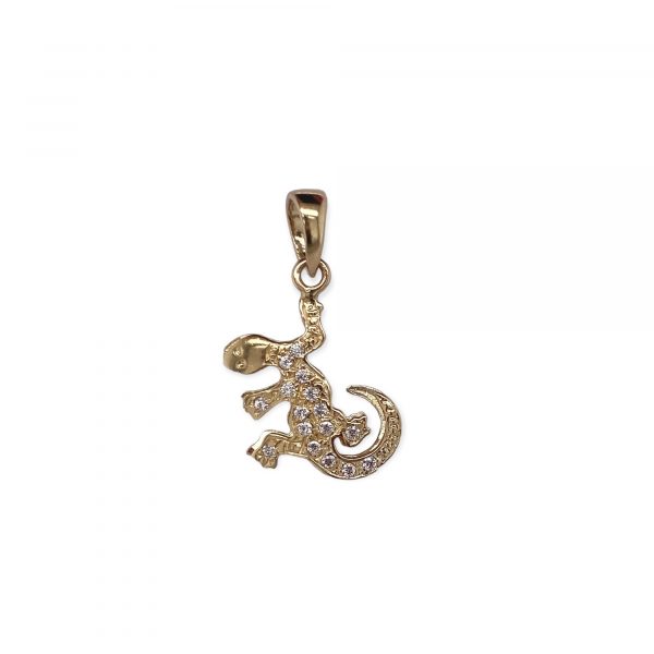 Eidechse Anhänger 585 Gelbgold