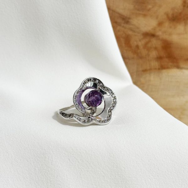Amethyst Ring 585 Weißgold