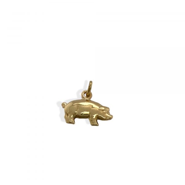 Schwein Anhänger 585 Gelbgold