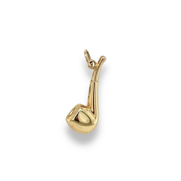 Pfeife Anhänger 585 Gelbgold