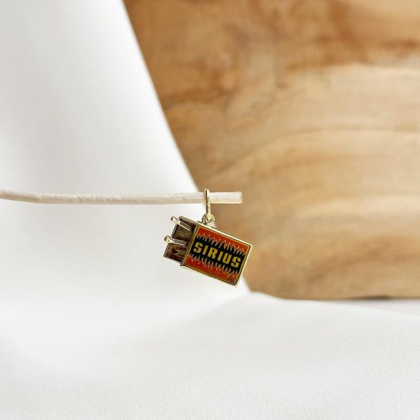 Zündholzschachtel Anhänger 585 Gelbgold