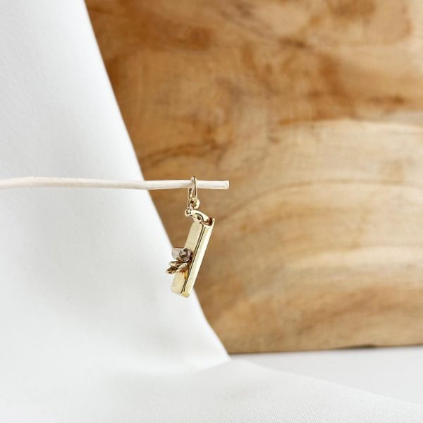 Holzhobel Anhänger 585 Gelbgold