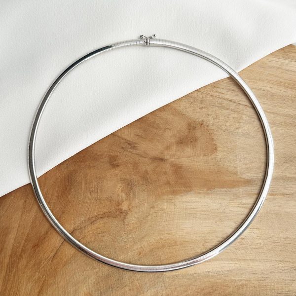 43cm Halsreif 585 Weißgold 4mm
