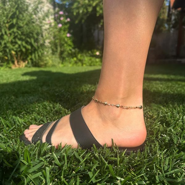 Herz Fußkette 585 Gelbgold