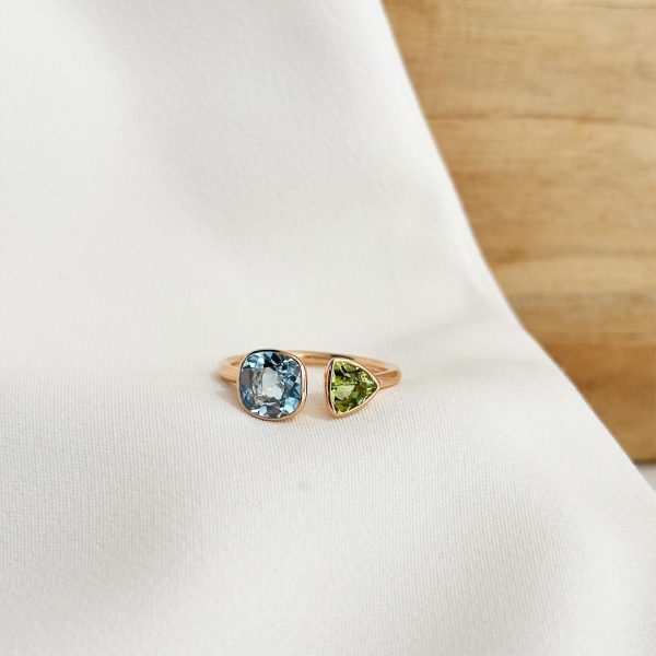 750 Roségold Ring Edelsteine