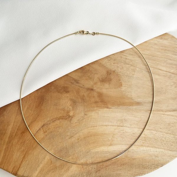 45cm Halsreif 585 Gelbgold 1mm