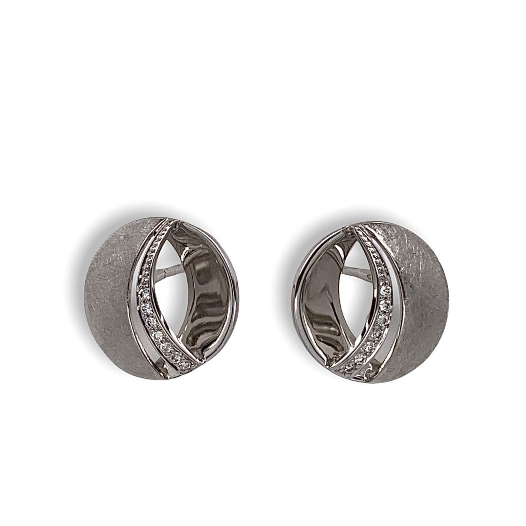 0,06ct. Brillant Ohrstecker 585 Weißgold – Bild 3