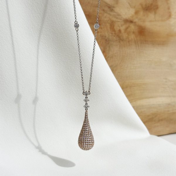 1,05ct. Brillantcollier 750 Gold bicolor