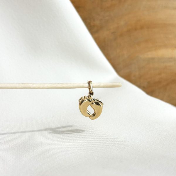 Babyfüße Anhänger 585 Gelbgold