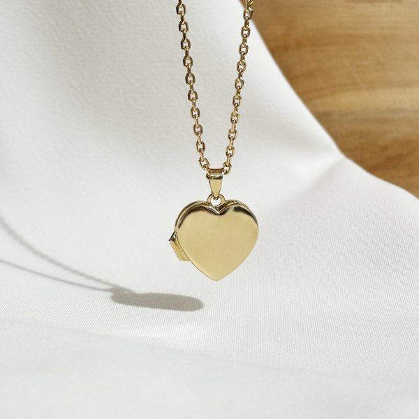 Herz Medaillon 585 Gelbgold
