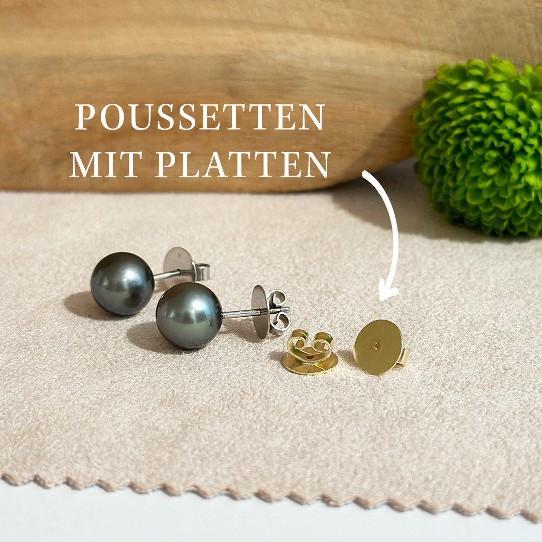 Ohrschmuck Verschluss Poussetten mit Platten