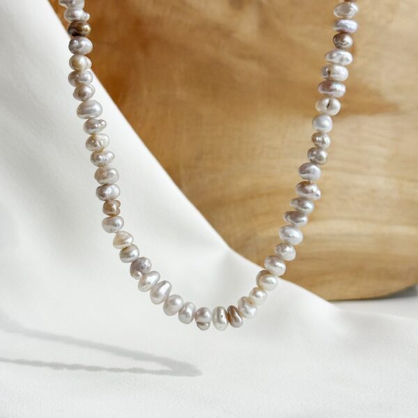 42cm Süßwasserperlenkette 925 Silber